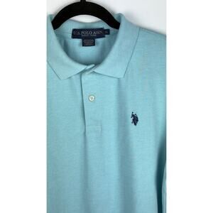 US POLO ASSN. BY RALPH LAUREN Men's Collard Light Blue Shift Dark Blue Pony M